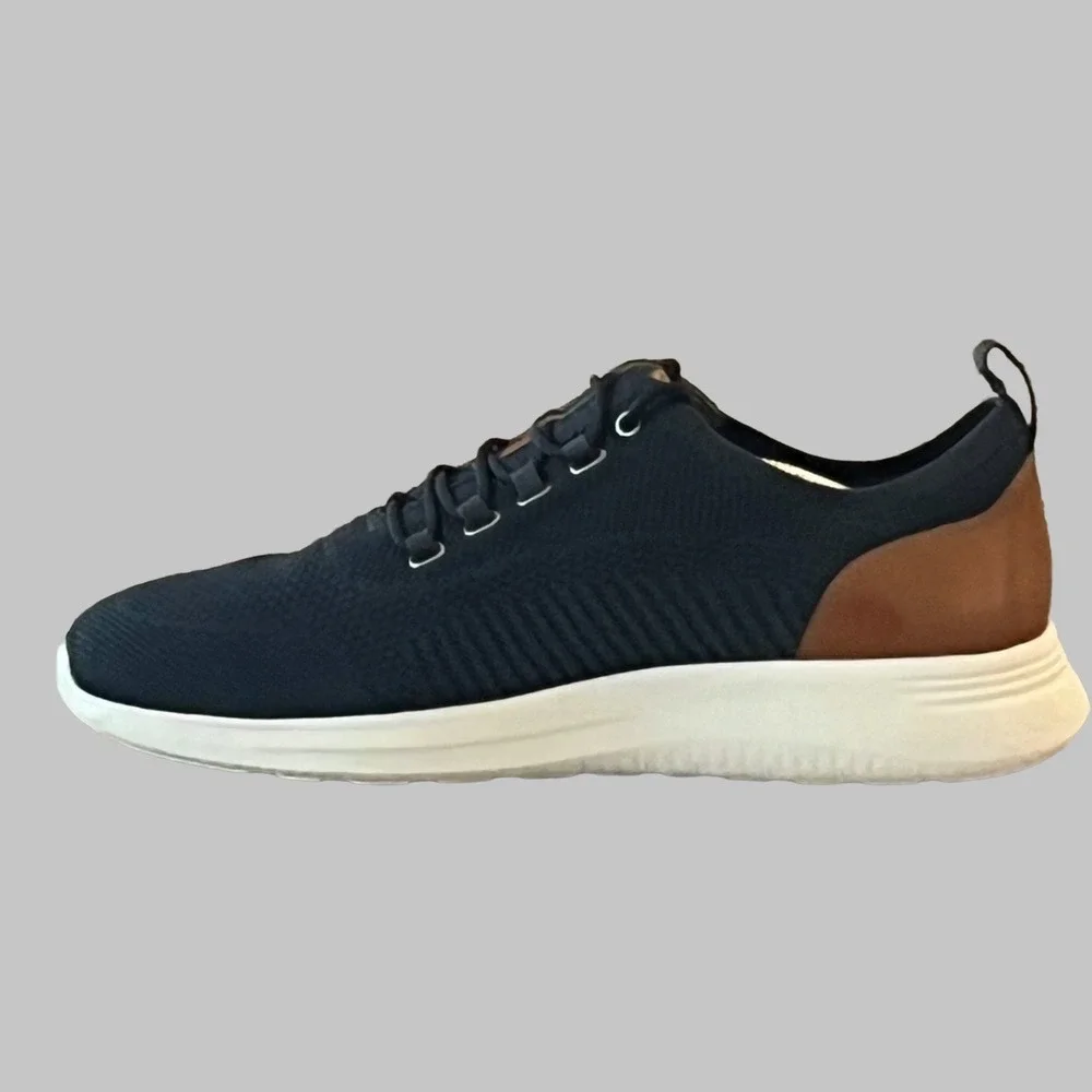 Johnston & Murphy Amherst Knit U-Throat Sneakers Mens 12 M Navy 25-3439